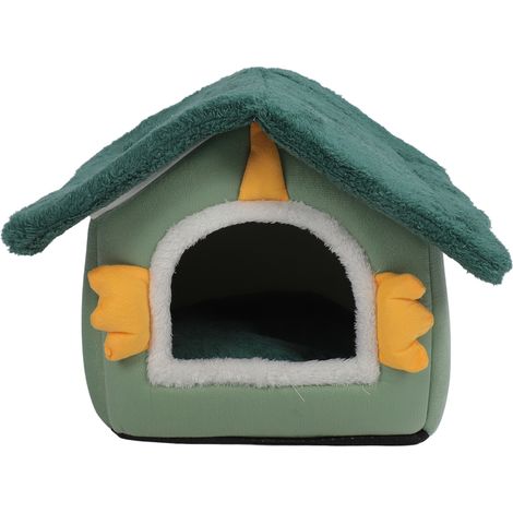 Niche douillette et chaude pour chat, niche amovible et confortable pour chien, hamster, lapin, raton laveur, moufette (taille S) (1/5)