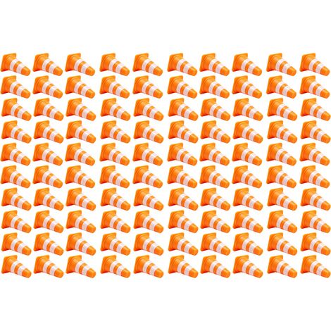 100 mini cônes de signalisation orange, petits panneaux de chantier, jouets miniatures pour l'entraînement et les obstacles routiers (1/5)
