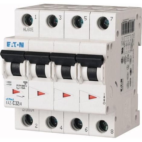 Disjoncteur FAZ 4P 3,5A 15kA (IEC/EN 60947 2) cbe B 000279026 EATON FAZ B3,5/4