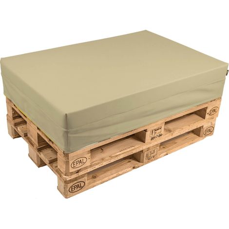 Cuscino per Pallet 120x80 cm in Similpelle Pomodone Sabbia