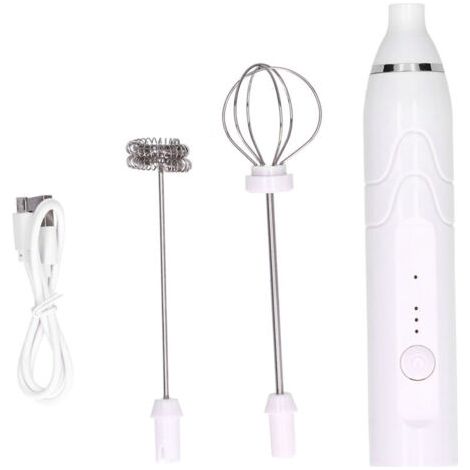 Eosnow Mousseur à lait mélangeur multifonction à 3 vitesses, Machine à mousse électrique portative, chargement USB (blanc) (1/4)