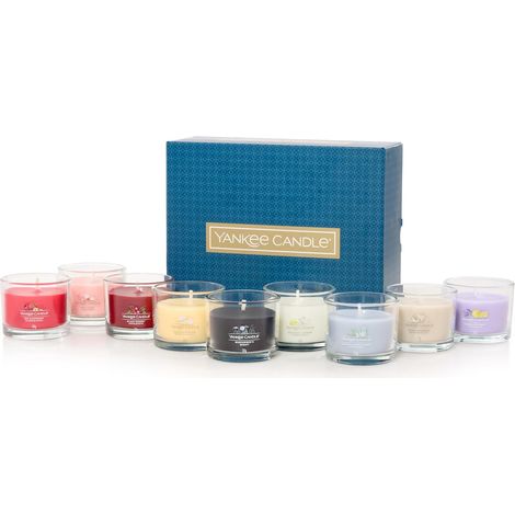 Coffret cadeau de bougies parfumées  Bougies votives en verre  Mélange de cires de soja  9 unités  Cadeaux pour femmes (1/5)