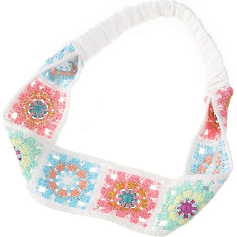 Bandeau en crochet creux avec corde à cheveux extensible Motif floral ethnique Turban pour filles Accessoires photo Bandeau bohème pour femme Mariage Fleur bohème (1/5)