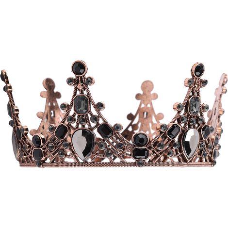 Couronne Reine Métallique Style Baroque Perle Décoration Gâteau Mariage Anniversaire Fête 1 Pièce (1/5)