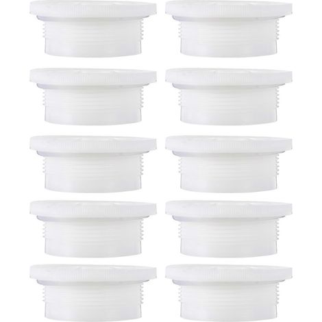 Lot de 10 couvercles anti-éclaboussures de rechange à visser pour seaux de produits chimiques de 3,8 litres-7.2X7.2CM-White