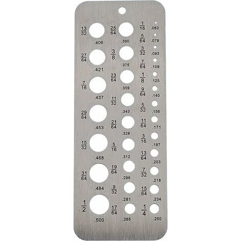 Metrische Bohrlehren aus Edelstahl 1-13 mm Messwerkzeug für metrische Muttern, Schrauben und Gewinde (1/5)