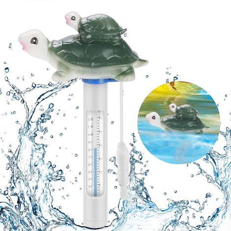Thermomètre flottant pour piscine avec cordon, en forme de poisson, pour mesurer la température de l'eau des piscines, spas, jacuzzis et aquariums-AquaForge (1/5)