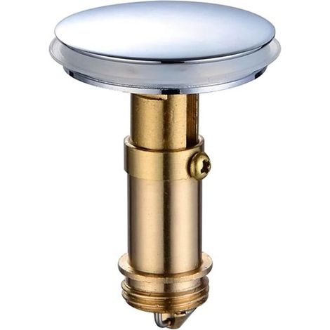 Bonde Clic-Clac Pop-Up 38 Mm Pour Lavabo De Salle De Bain, Lavabo De Cuisine, Lavabo De Salle De Bain, Bouchon En Laiton Massif Plaqué Chrome (1/5)