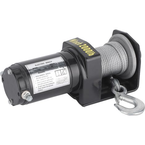Treuil électrique 12V 2000lbs, charge utile 908kg, télécommande sans fil, treuillage haute performance pour quad, SSV, voiture, camion, bateau (1/5)