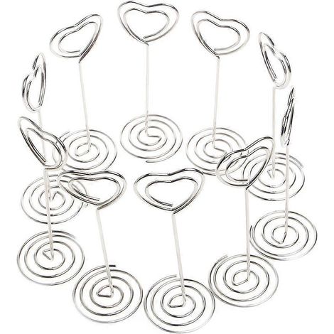 10 Stück Tischkartenhalter für Hochzeitsgeschenke, Foto-Memo-Nummern-Namensclips