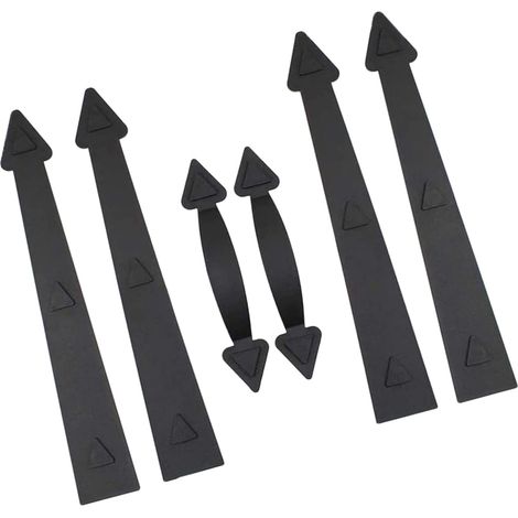 Ensemble de décoration de porte : 6 charnières et poignées, installation facile, pas de vis nécessaires pour portes de garage décoratives (1/5)