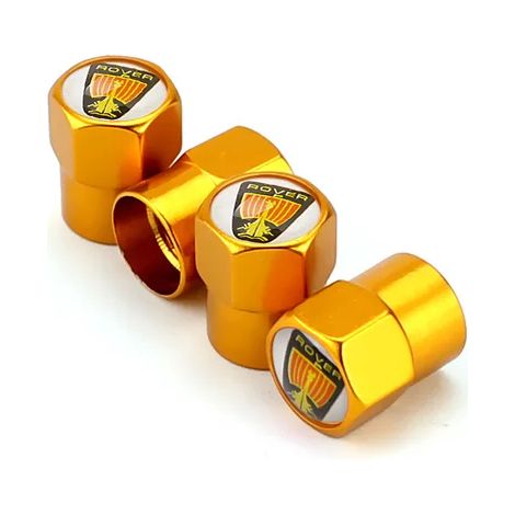 Bouchon de valve de pneu en métal doré avec logo de voiture, compatible avec Rover 75, 25, 400, 200, 45, 800, 100, MG, Morris Garages, MG3, MG5, MG6, GS, GT, MG350, MG3SW, ZS, MG7 et TF. (1/5)