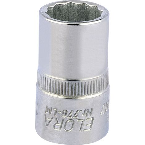 Draper 24608 Elora Bi-Hexagon Socket, 1/2"" Sq. Dr., 15mm (1/5)