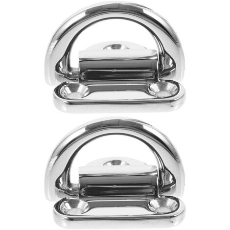 BUNTHAUS Lot de 2 Anneaux Acier Inoxydable 316 6 Mm, Crochets D'arrimage pour Remorque et Bateau, Accessoires Robustes pour Sangles D'arrimage et Fixation sur Surface, pour Navigation