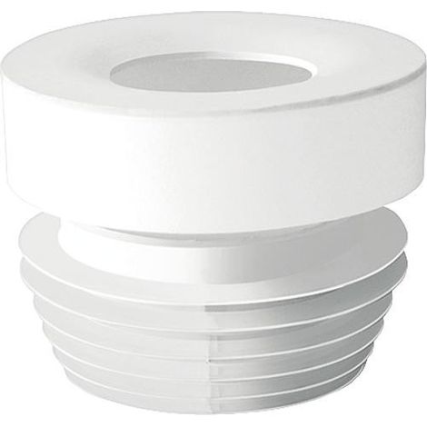 Banyo – Raccord droit de WC 100-110mm – Filetage plomberie – Couleur blanc – Tubulures pour montage facile (1/2)