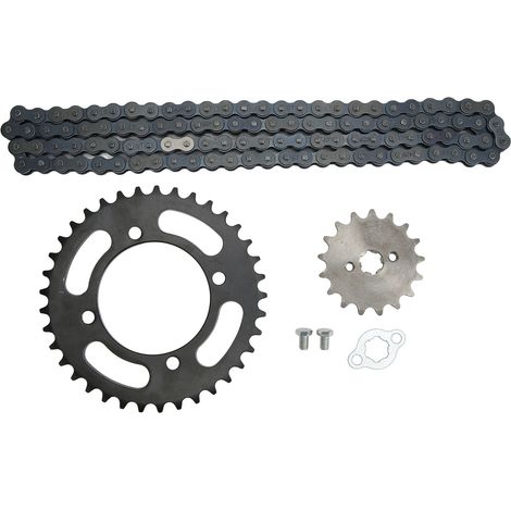 Jeffergarden 420 Chane 155mm 37T Avant 420 17T Pignon Arrière Universel pour 50cc à 125cc Dirt Mini Bikes ATV Go Kart (1/5)