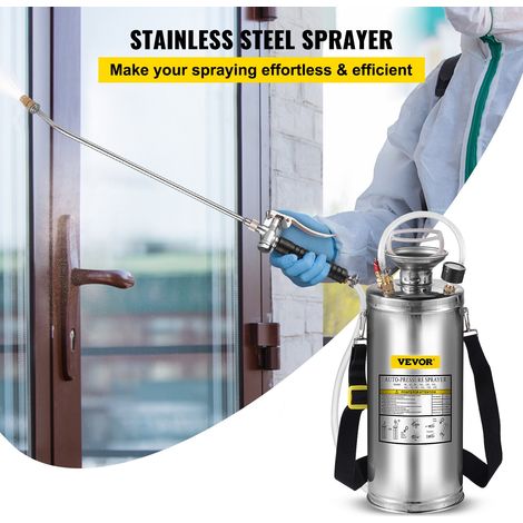 Pulvérisateur Inox 8L Brumisateur Jardin pour Plante pour Jardinage Domestique et Nettoyage au Sol (1/5)