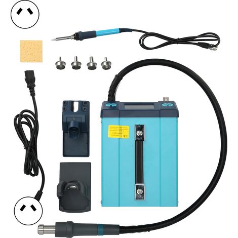 Station de soudage BK863 230V avec décollage à air chaud réglable, kit professionnel pour réparation électronique, outil industriel, prise AU (1/5)