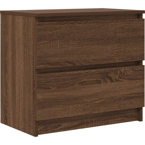 Meuble TV pratique avec rangement 60 x 35 x 54 cm style moderne salon en bois d'ingénierie marron (1/5)