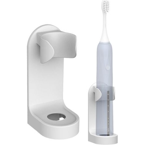 Support brosse à dents mural adhésif, rangement salle de bain (1/2)
