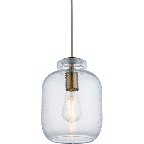 Endon Lyra Lampadario a soffitto a cupola in vetro strutturato (1/5)