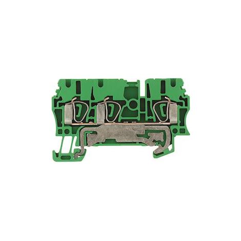 bloc de jonction - raccordement à ressort - 2.5 mm2 - 300a - vert / jaune - weidmuller 1608650000