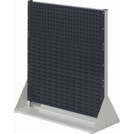 Kappes ®RasterPlan Stellwände doppelseitig Größe 3 - 2x Lochplatten 4x Schlitzplatten Anthrazitgrau RAL 7036