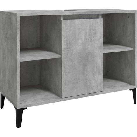 Maison Exclusive - Waschbeckenunterschrank Betongrau 80x33x60 cm (1/5)