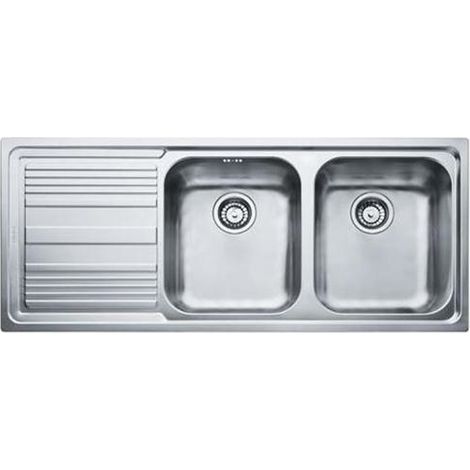 Franke LLL 621. Colore del prodotto: Acciaio inox, Numero di vasche per lavello: 2 ciotole, Dimensioni prima vasca (LxL): 340 x 400 mm. Larghezza: 1160 mm, Profondità: 500 mm, Larghe... - 101.0086.284 (1/2)