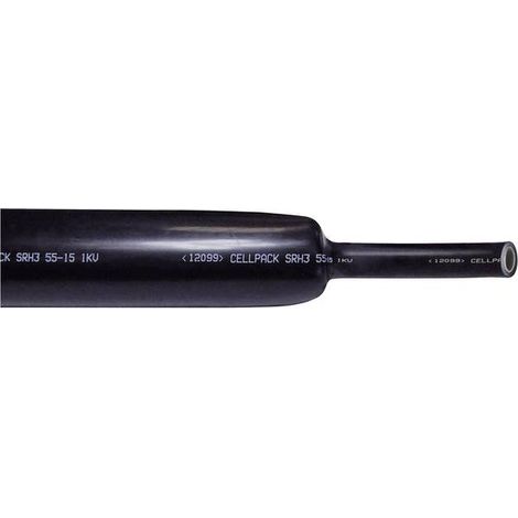 CellPack  127417 Termoretraibile con colla Nero 12 mm 3 mm Restringimento:3:1 1 pz.