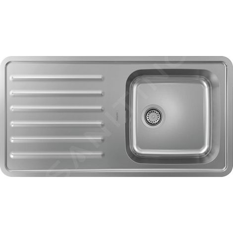Hansgrohe Éviers - Évier encastré S4111-F400 avec égouttoir, inox 43341800 (1/2)