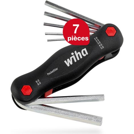 Wiha Multitool PocketStar Six pans à tête sphérique MagicRing®, 7 pcs (23033) (1/5)