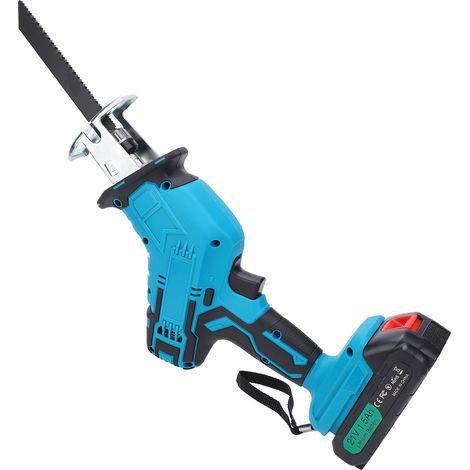 Scie sabre électrique sans fil 20V, batterie lithium, tronçonneuse portable pour coupe de bois, usage extérieur, chargeur secteur AC100-240V UE (1/5)