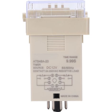 Zeitrelais mit digitaler LED-Anzeige, einstellbarer Zyklusverzögerungsbereich 0,1 s – 99,9 s, ATS48A-20DC12V (1/5)