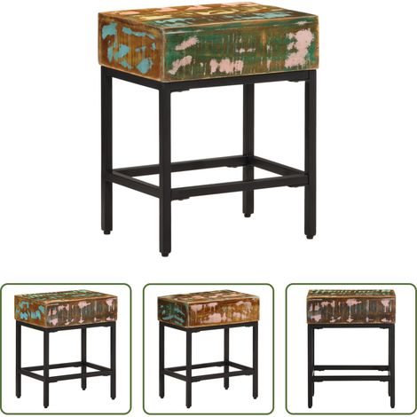 Bois recyclé - Table d'appoint 40x30x51 cm Bois massif de récupération (1/5)