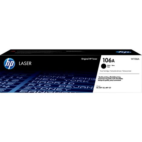 HP Cartucho de tóner Original Laser 106A negro