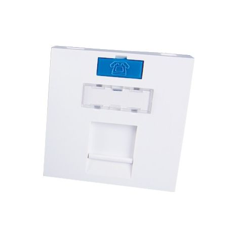 Socamont 71522 Gerade Frontplatte 1 Keystone-Eingang 45 x 45 mm mit Verschluss und farbigem Einsatz