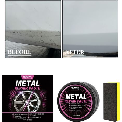 Chrompflegecreme für Autos – Rostentfernung, Polieren und tägliche Reinigung von verchromten Oberflächen – 100 g + Schwamm1 -- BIEMMEDUE (1/5)