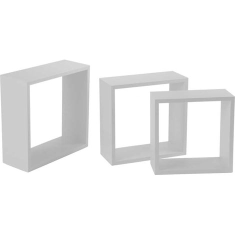 MAURY'S SET DI 3 MENSOLE DA APPENDERE IN COLORE BIANCO MISURE DIFFERENTI (1/5)