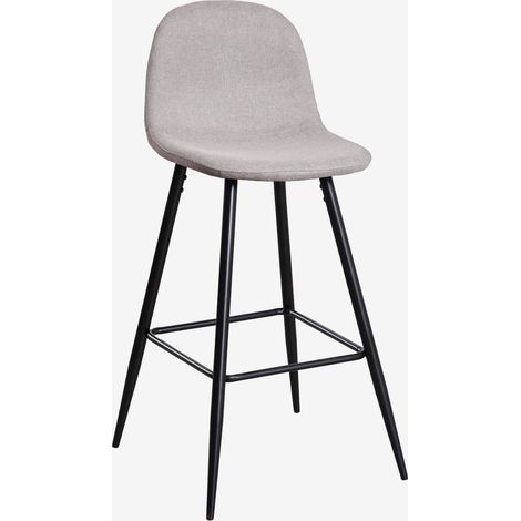 Pack de 4 Taburetes Altos Glamm SKLUM Gris Hormigón Negro ↑75 cm (1/5)