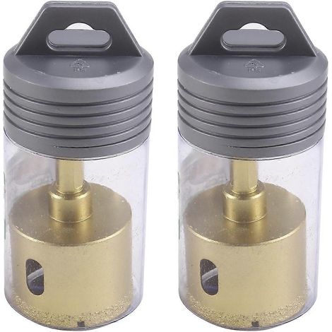2 forets à filetage brasé sous vide, forets diamantés à coupe sèche, scie cloche de 45 mm pour applications électriques (1/5)