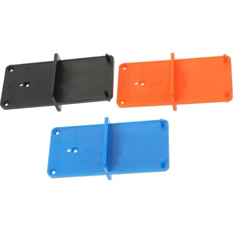 3 Pièces Gabarit pour Trou de Charnière de Porte en Abs Perçage Exact, Usage Multi-fonction, pour Projets de Menuiserie DIY et Professionnels (1/5)
