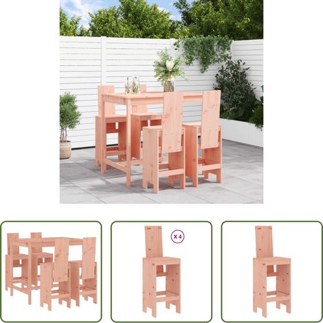 Holzbar -  5-tlg. Gartenbar-Set Massivholz Douglasie (1/5)