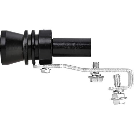 Sifflet de turbocompresseur, sifflet universel en alliage d'aluminium pour tuyau d'échappement automobile, convient aux berlines, SUV et autres pièces automobiles (1 pièce - noir). (1/5)