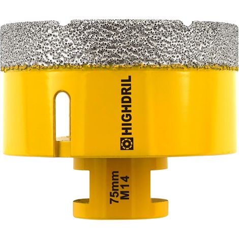Foret Diamanté - 75MM M14 Scie Cloche Diamantée pour Porcelaine Carrelage Céramique Marbre Granit Quartz Pierre Maçonnerie Trépan Diamant Foret (1/5)