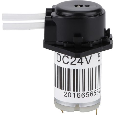 Pompe péristaltique noire, plate et mini avec tube en silicone, pompe à eau auto-amorçante adaptée à l'analyse en laboratoire (12V)