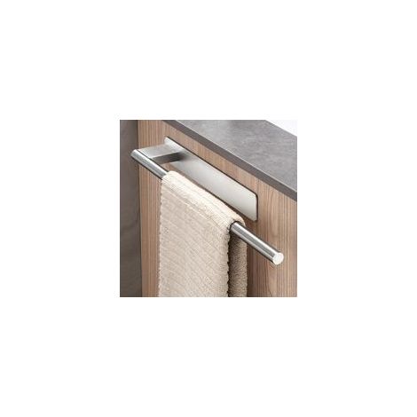 Porte Serviettes sans Perçage Porte Serviette Mural en Acier Inoxydable 304 Argent Brossé Un Bras Auto-Adhésif Porte-Serviettes pour Salle de Bain et Cuisine (1/5)