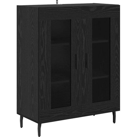 Maison Exclusive - Credenza Rovere Nero 69,5 x 34 x 90 cm Legno multistrato