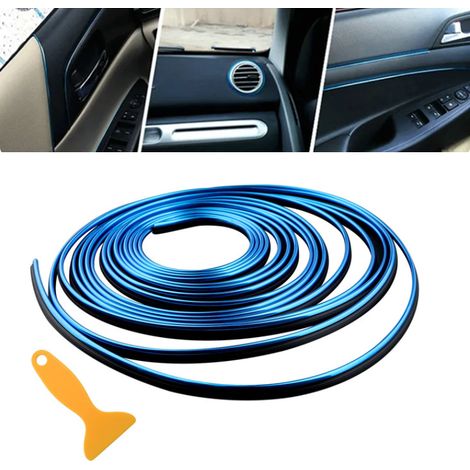 Interieur-Streifen fürs Auto, blau, 5 m + Montagewerkzeug