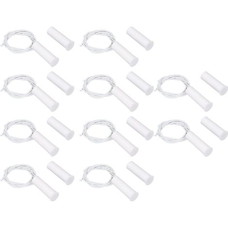 10 ensembles interrupteur magnétique encastré DC100V 10W NC Style ignifuge capteur de porte fenêtre Reed pour système d'alarme contrôle d'accès